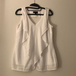 AB Studio White Blouse Size S